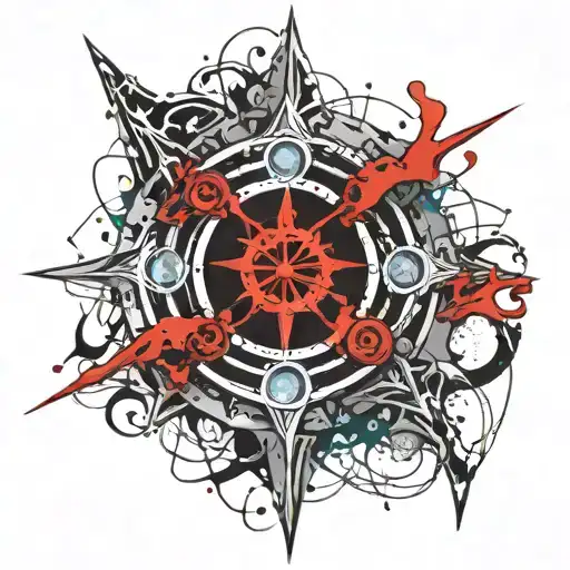 Poseidon's Trident Plus Wind Rose For Spine