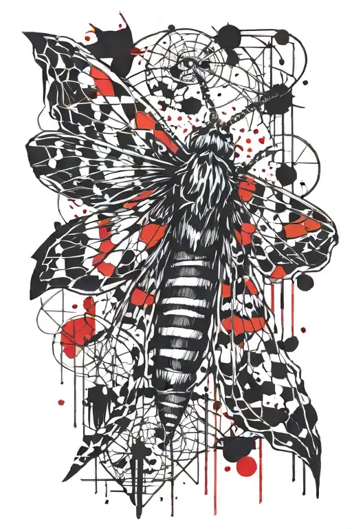 A Moth With Lines Like Lightning Coming From It