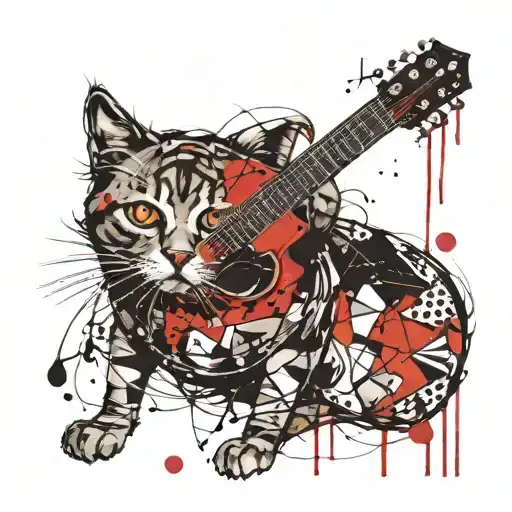 Cat With Guitar