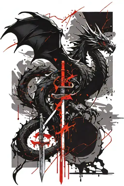Dragon And Swords