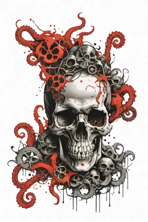 Skull With Octopus