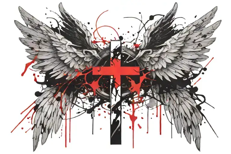 Cross With Angel Wings