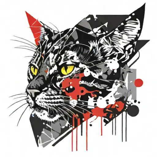 The Cat Looks At The Month