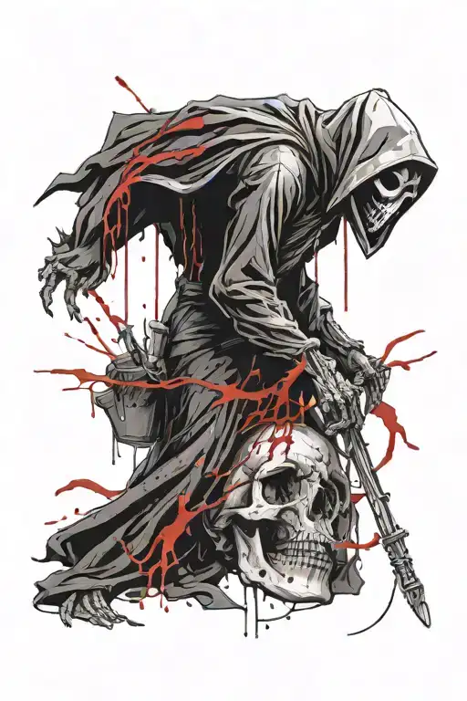 Grim Reaper Snorting Line