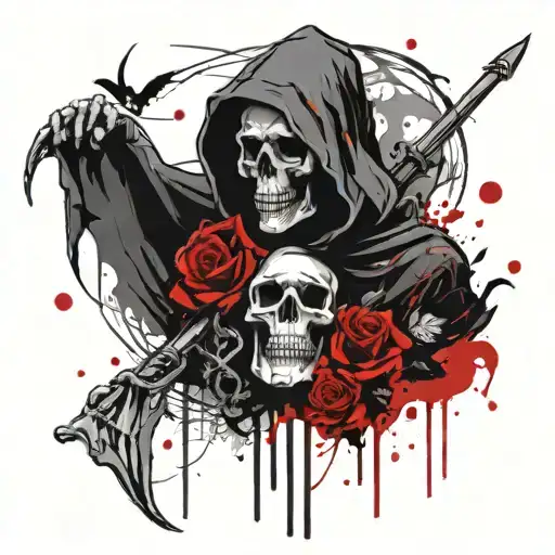 Memento Mori Banner And Grim Reaper
