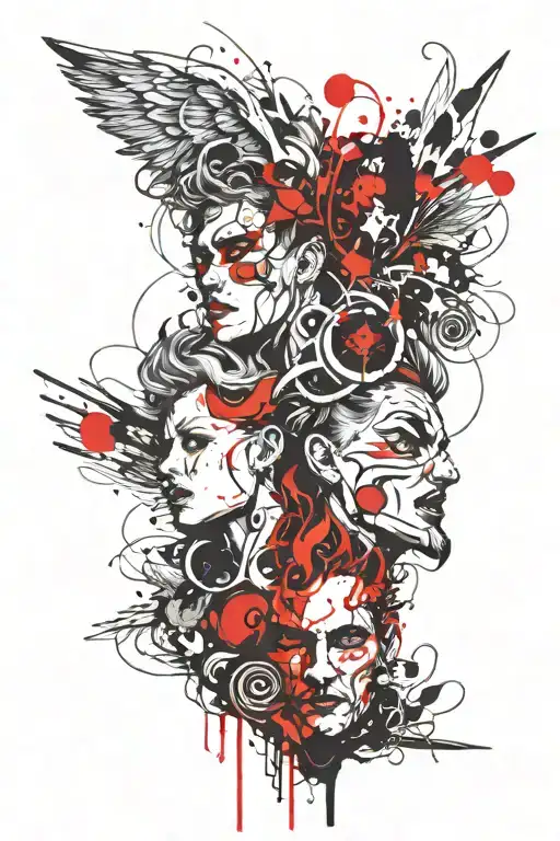 Angel And Devil Face