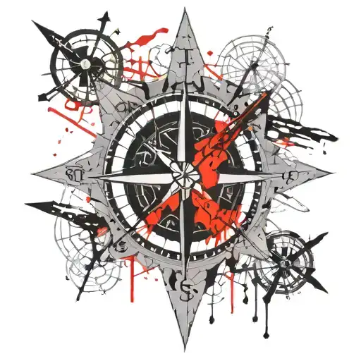 Compass On Top Of Texas Abbriviation Tx And Intertwining Names Morgan And Johnson