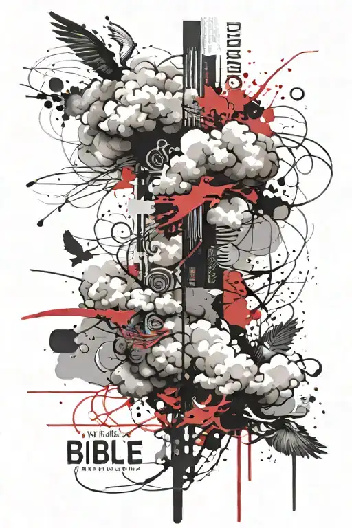 Bible Verse Quote With Clouds