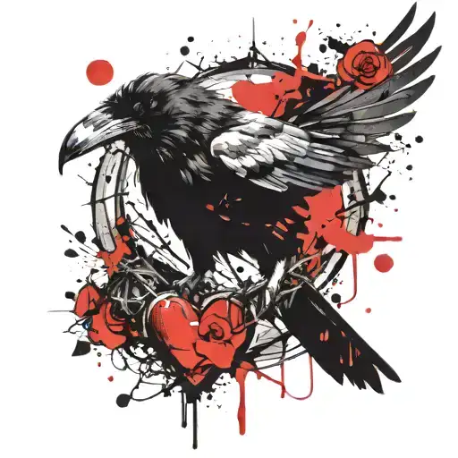 Raven Pecks The Heart