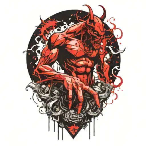 Devil Holding God Holding