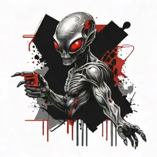 Alien Holding Scratch Off