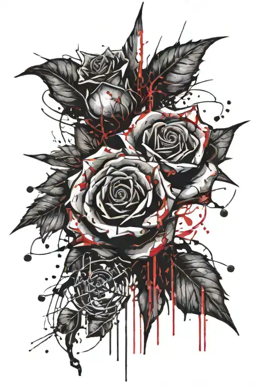 Rose With Thorns On Shoulder