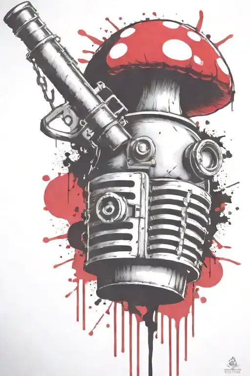 Grenade Bomb And Mushroom Combined Together