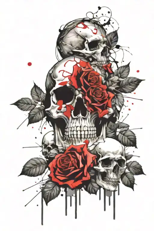 Roses And Skull