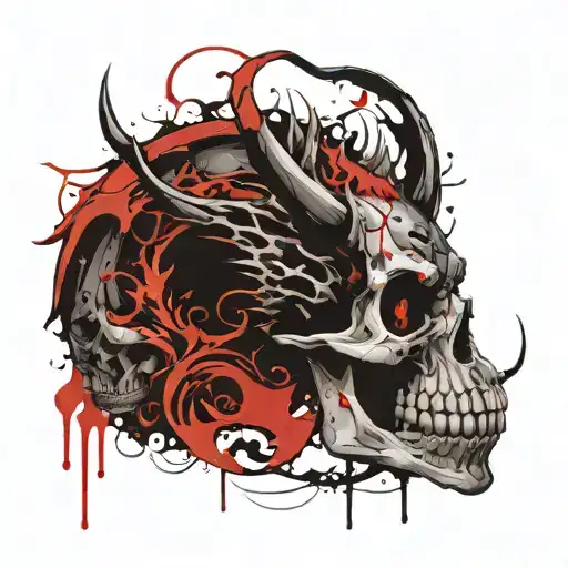 Dragon And Skull