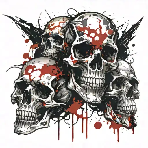 Skulls Bones Blood Evil Darkness