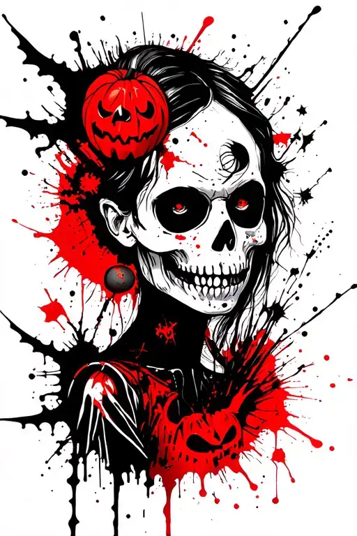 Halloween Theme Half Leg Sleeve