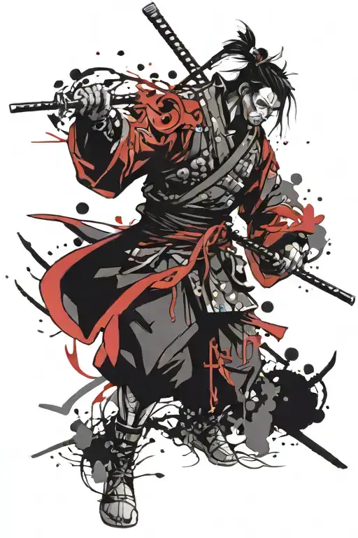 Anime Samurai Standing