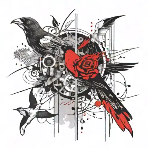 Flower Bird Paradise Door For