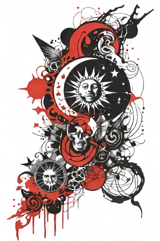 Sun And Moon In A Linear