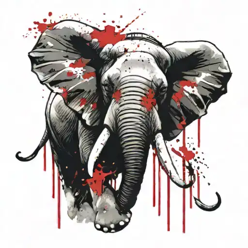 A Punk Rock Elephant Head With Gauged Ears