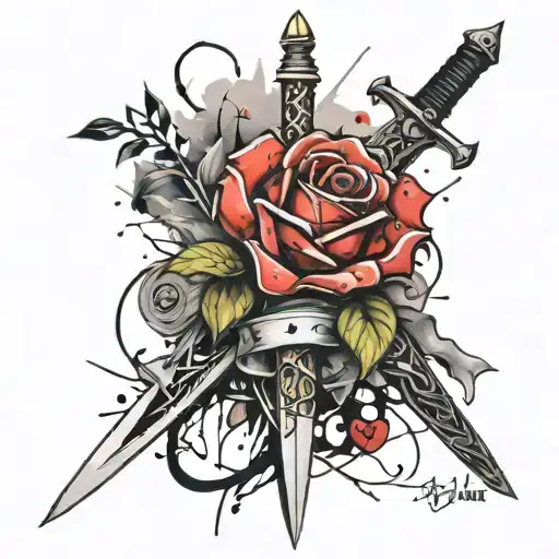 Rose And Sword Surrounded
