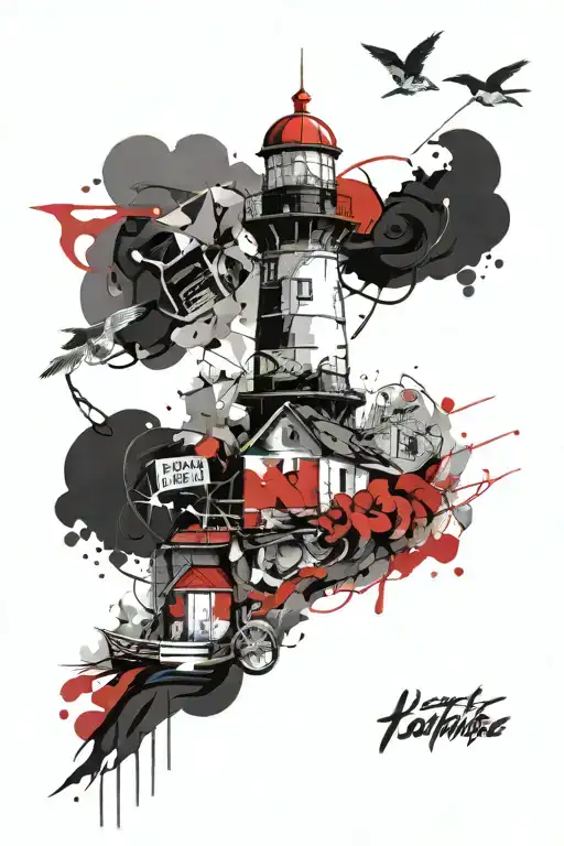 Unique Lighthouse Surrounded