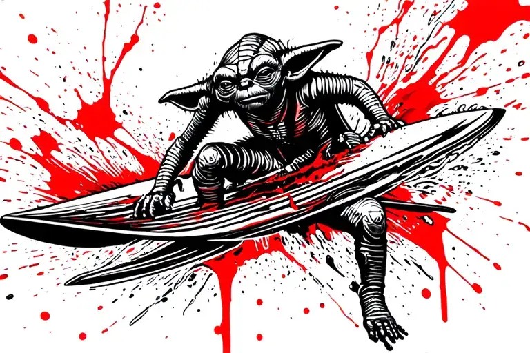 Tyoda Riding On A Surfboard On The Ocean Waves
