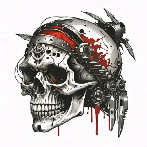 Knife Skull And Eyes