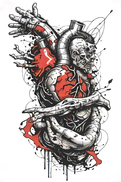 A Guy Holding A Human Heart In His Hand