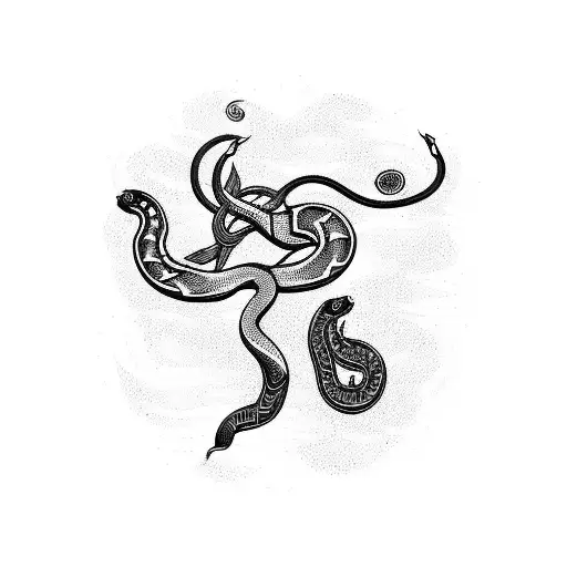 Traditional Viking Tattoo Jormungandr Snake Armband