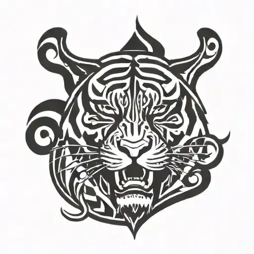 A Tiger Maori Design