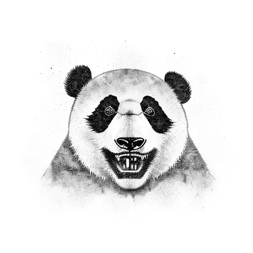 An Urbex Scene With An Evil Panda Lurking In The Shadows And A Camera Capturing The Eerie Atmosphere