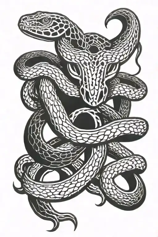 Biting Snake Going From Neck To Collarbone