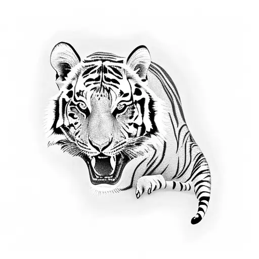 Nymphaea Pubescens With Tiger