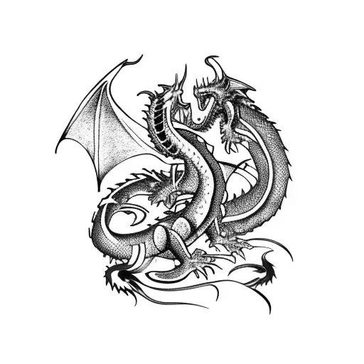 Black Medieval Dragon