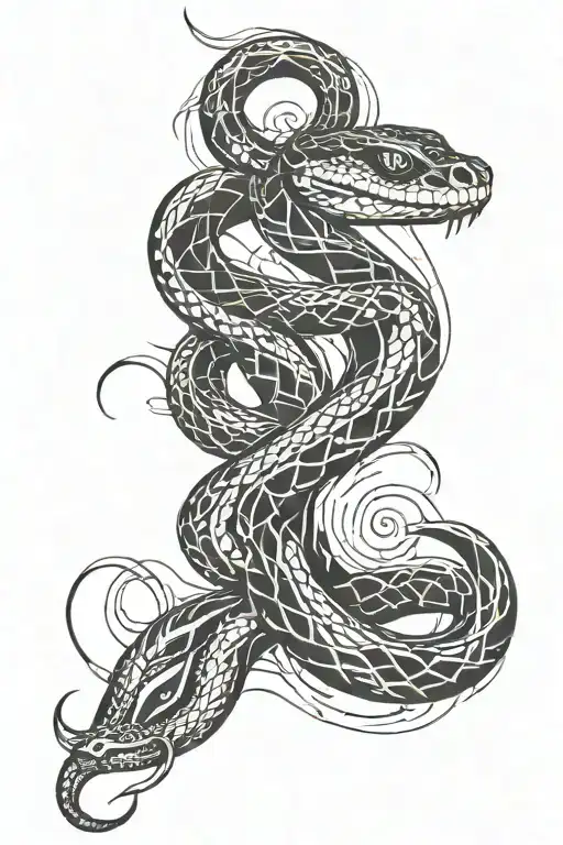 Snake Going From Neck To Collarbone