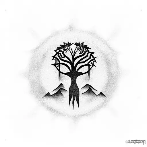 Forest With A Rising Sun