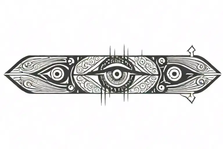 A Mystic Eye Symbol Integrated Circuitry