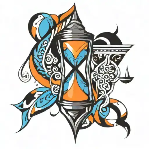Hourglass Blue And Orange