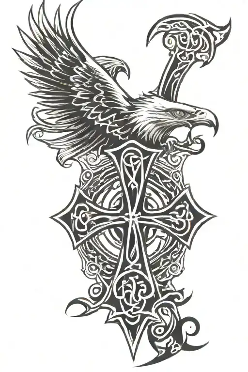 Celtic Cross Eagle