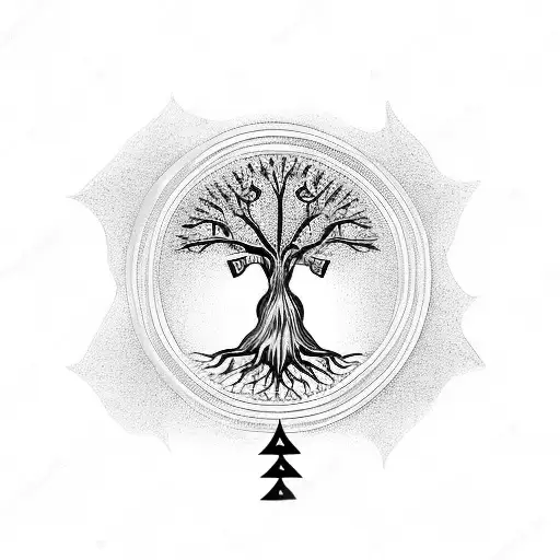 Tree Of Life With Axes