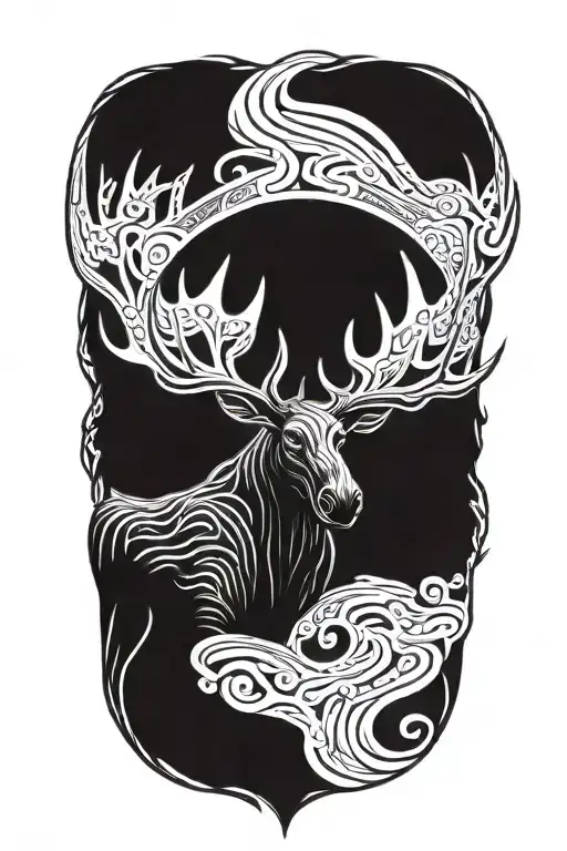 Dark And Mysterious Evil Moose God