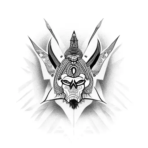 Black And White Crazy Tribal