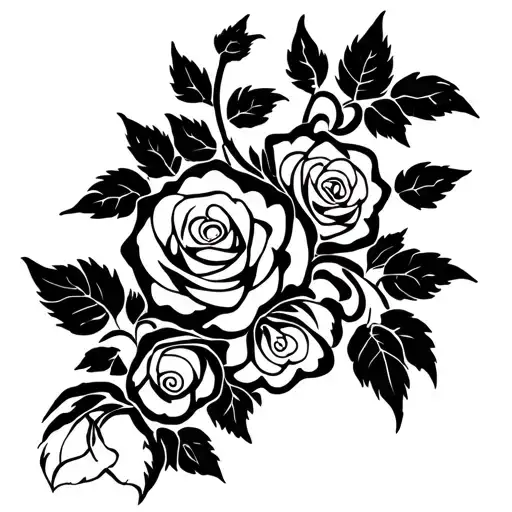 Vine With Roses Having Life Events And Dates