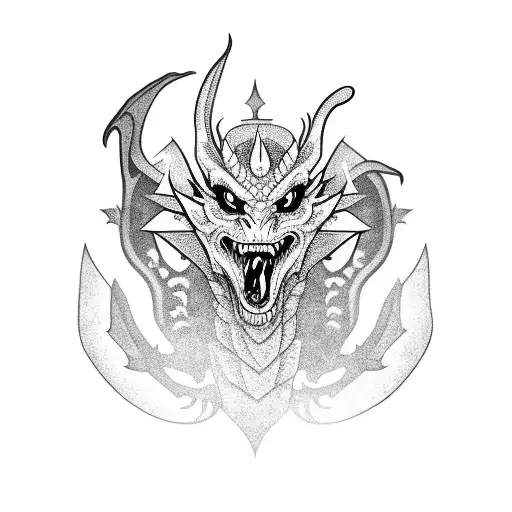 A Dragon Wearing A Theater Mask And Holding A Microphone