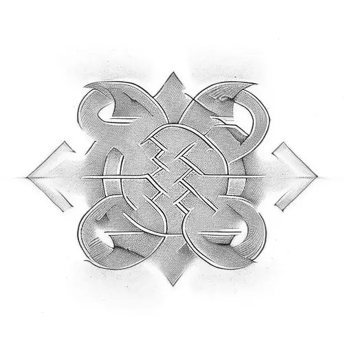 Create A Small Simple Tattoo Interlacing The Letters F A And B Using Celtic Design