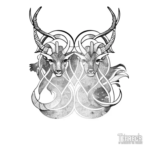 Capricorn And Aries Sign Intertwined
