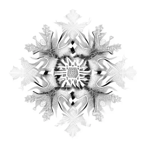 Snow Flake Which Looks Like Fire