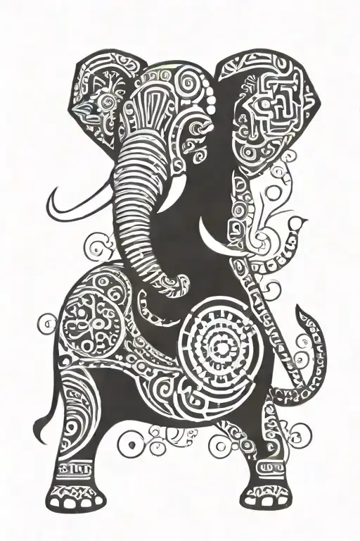 Elephant Formed With The Numbers 251271